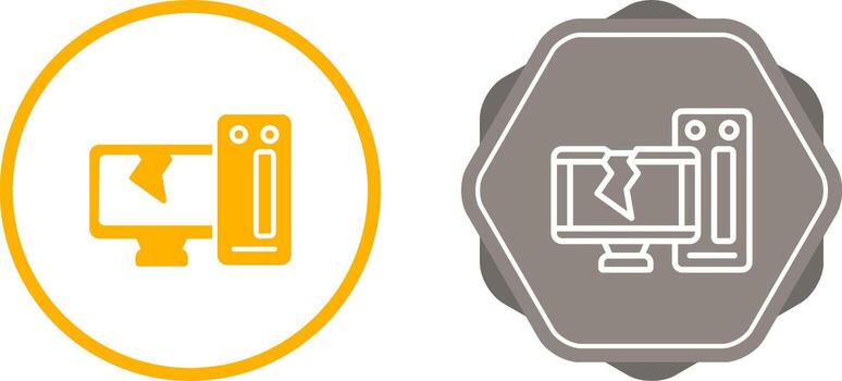 icono de vector de computadora de escritorio