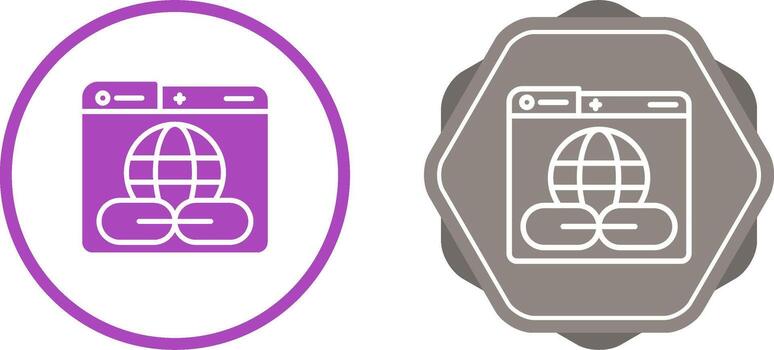 web enlace vector icono