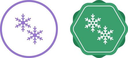 icono de vector de copos de nieve