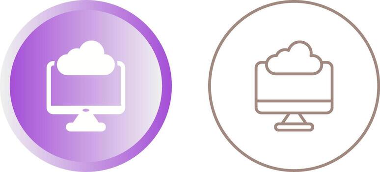 icono de vector de computación de borde