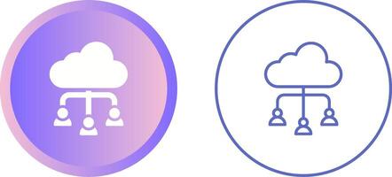 Cloud Collaboration Vector Icon