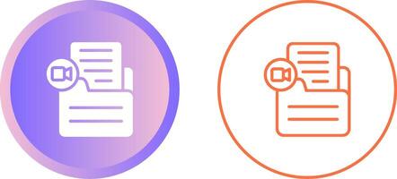 Document Insert Video Vector Icon