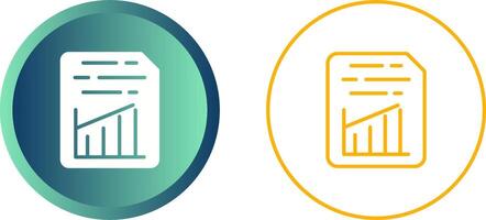 Document Insert Graph Vector Icon