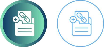Document Insert Link Vector Icon