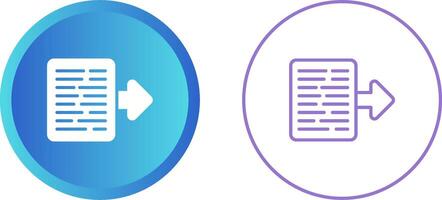 Document Export Vector Icon