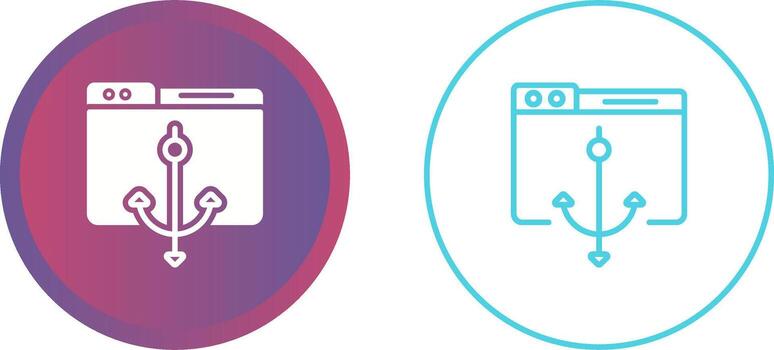 sitio web constructor vector icono