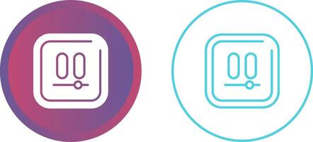 Video Pause Square Vector Icon