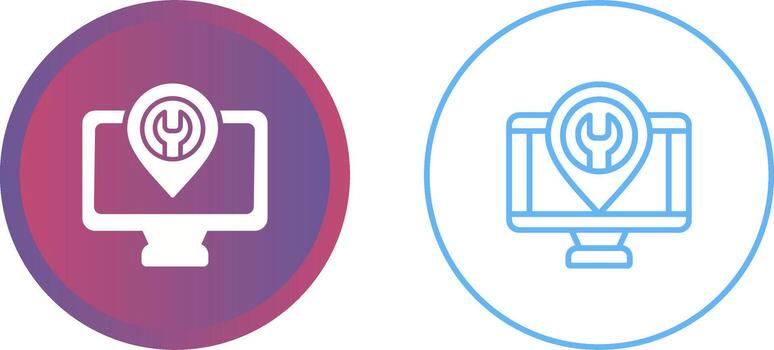icono de vector de computadora