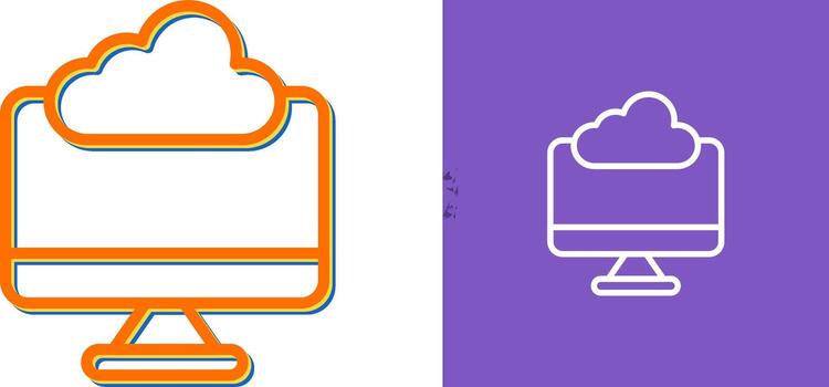 icono de vector de computación de borde