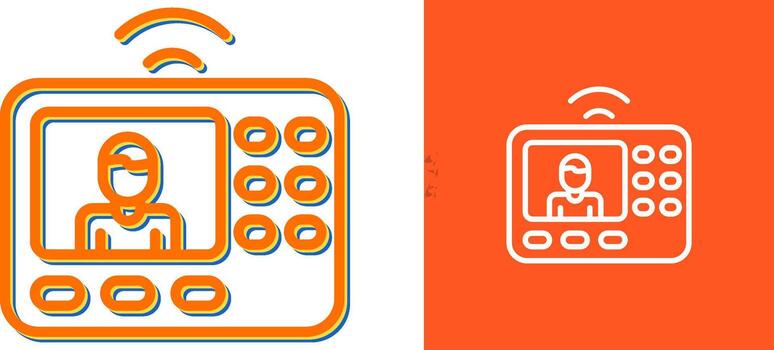 intercomunicador sistema vector icono