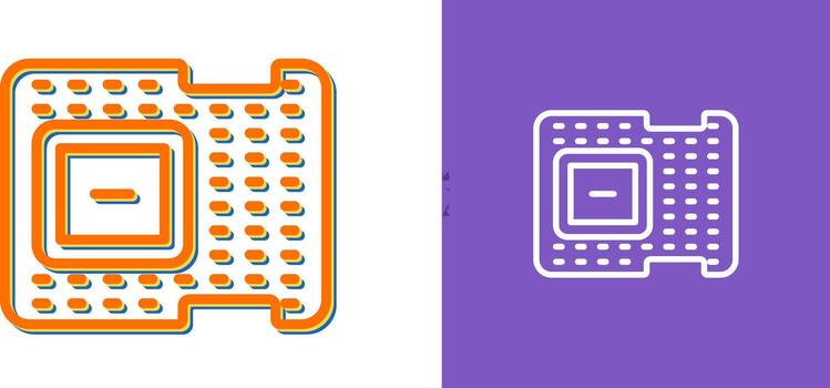 icono de vector de procesador
