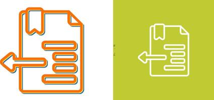 Indent Vector Icon