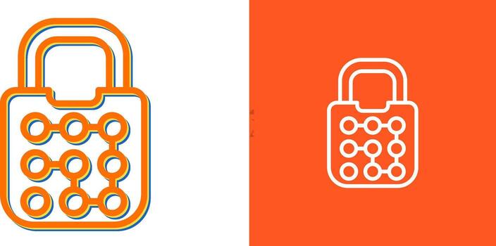 icono de vector de bloqueo de patrón