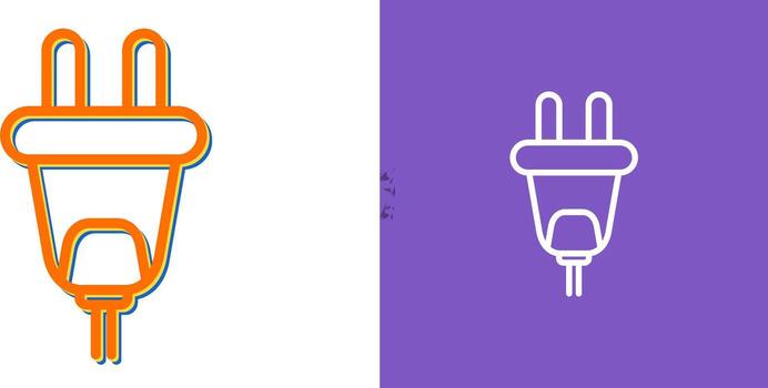 icono de vector de enchufe