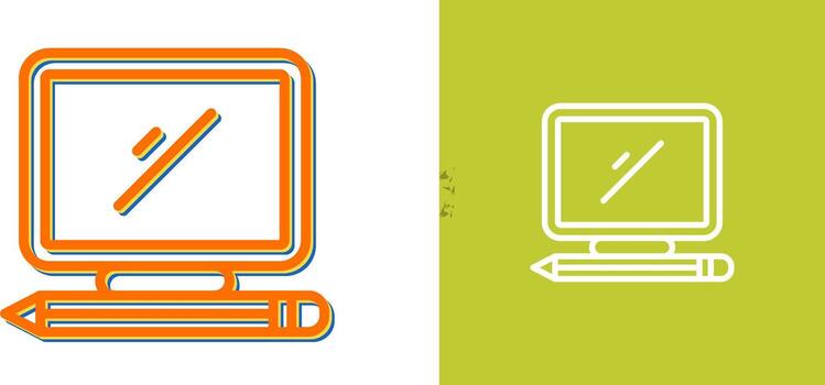 icono de vector de computadora de escritorio