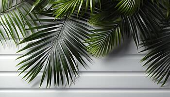 ai generado tropical palma árbol ilustración trae naturaleza frescura a verano generado por ai foto