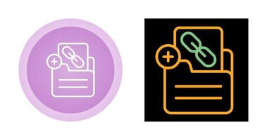 Document Insert Link Vector Icon