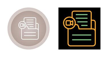 Document Insert Video Vector Icon