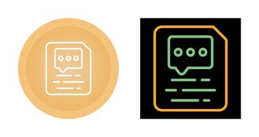 Document Insert Comment Vector Icon