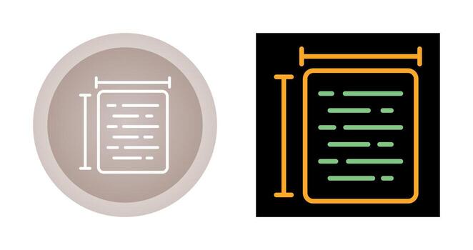 documento Talla vector icono