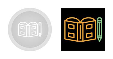 Open book with pen Vector Icon