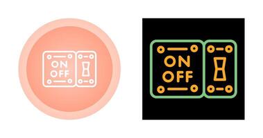 icono de vector de interruptor de luz