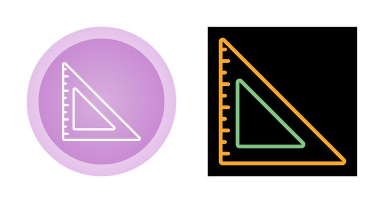 Triangular Ruler Vector Icon