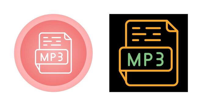 icono de vector de mp3