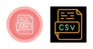 icono de vector csv