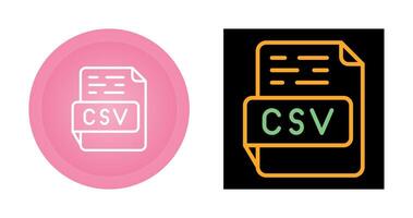 icono de vector csv