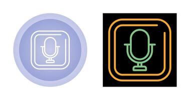 Microphone Square Vector Icon