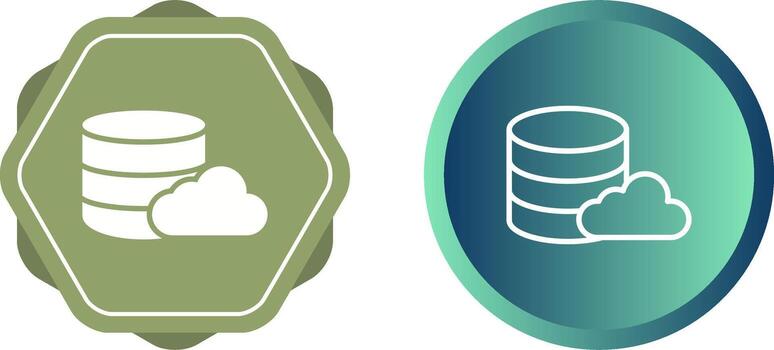 icono de vector de base de datos en la nube