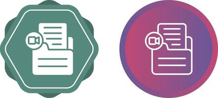 Document Insert Video Vector Icon