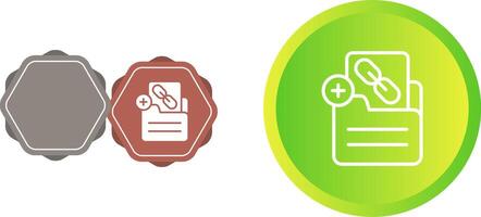 Document Insert Link Vector Icon