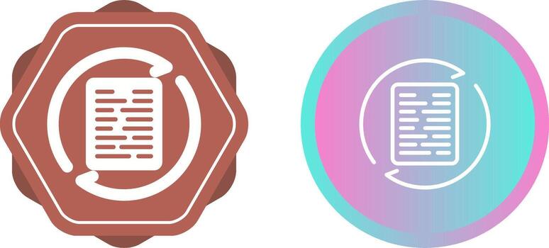 Document Synchronization Vector Icon