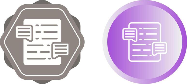Document Commenting Vector Icon