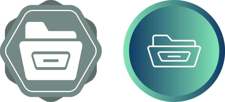 abierto archivo carpeta vector icono