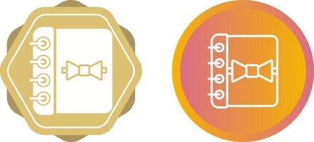 Notebook with Ribbon Vector Icon