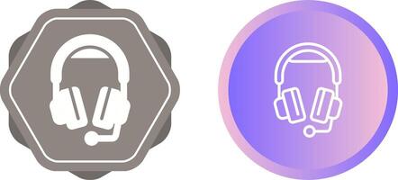 Headphones with Microphone Vector Icon