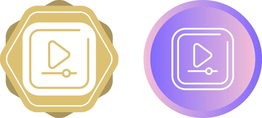 Video Play Square Vector Icon
