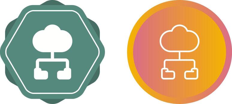 icono de vector de computación en la nube