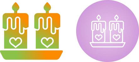 Love candles Vector Icon