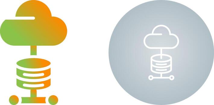 icono de vector de computación en la nube