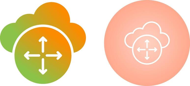nube escalada vector icono