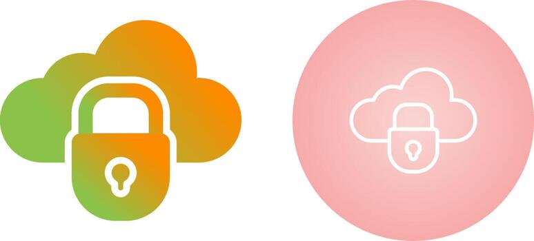 privado nube vector icono