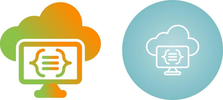 sin servidor informática vector icono