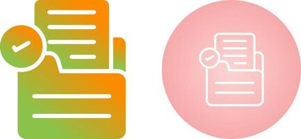 Document Check Vector Icon