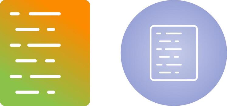 Document Align Left Vector Icon