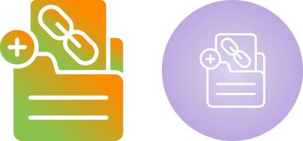 Document Insert Link Vector Icon