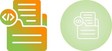 Document Insert Code Vector Icon